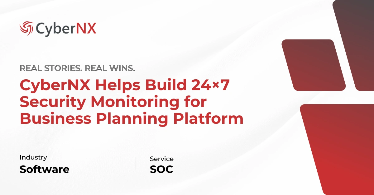 CyberNX 24×7 SOC Monitoring for Business Platforms’ Security
