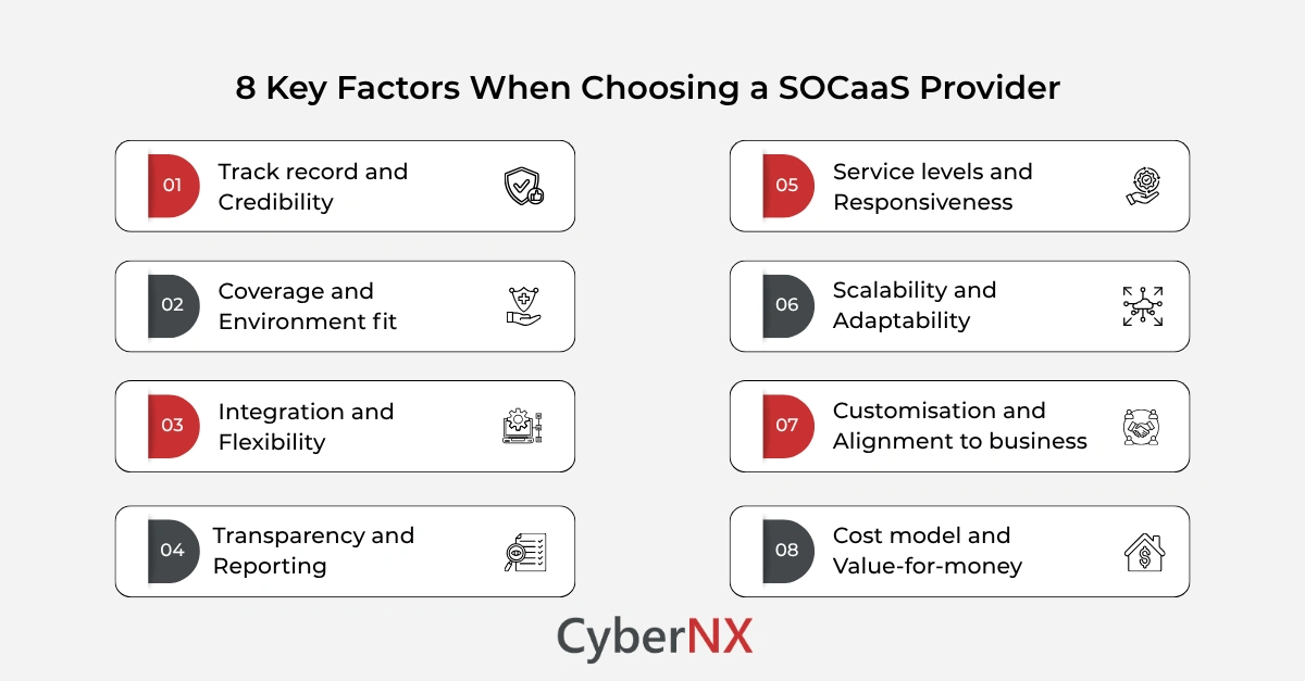 8 Key Factors When Choosing a SOCaaS Provider