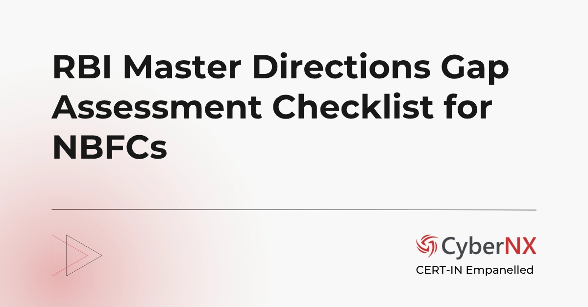 RBI Master Directions Gap Assessment Checklist for NBFCs