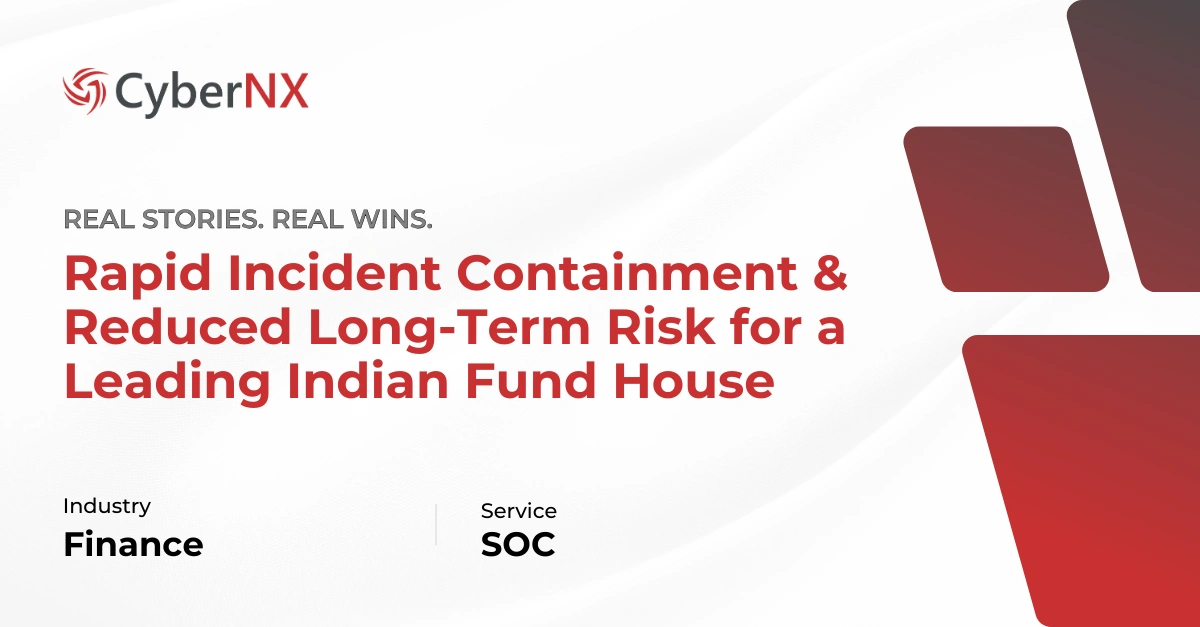 Rapid Incident Containment & Reduced Long-Term Risk for a Leading Indian Fund House