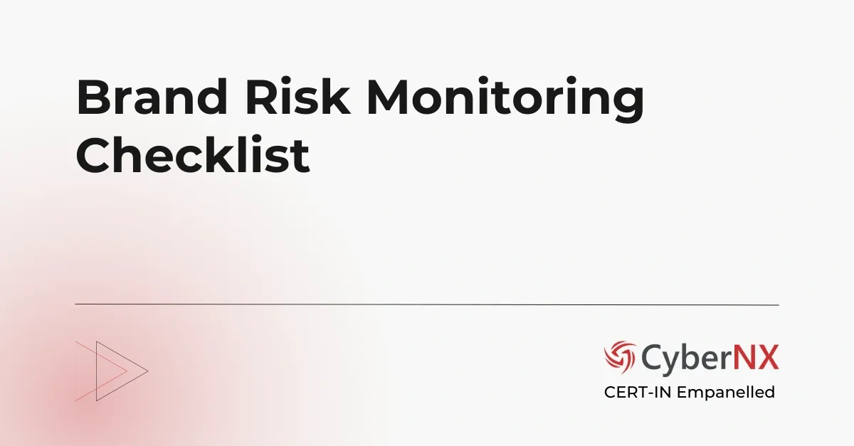 Brand Risk Monitoring Checklist