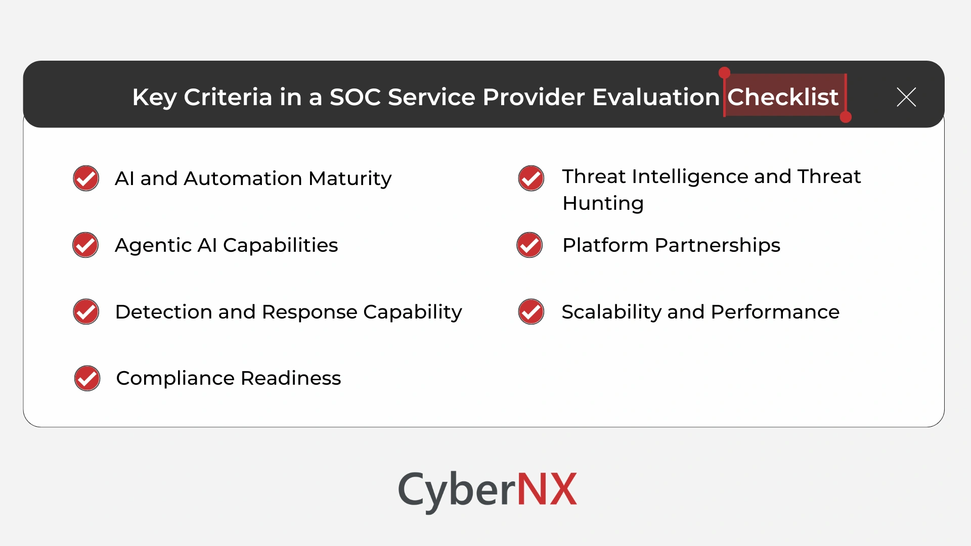Key Criteria in a SOC Service Provider Evaluation Checklist