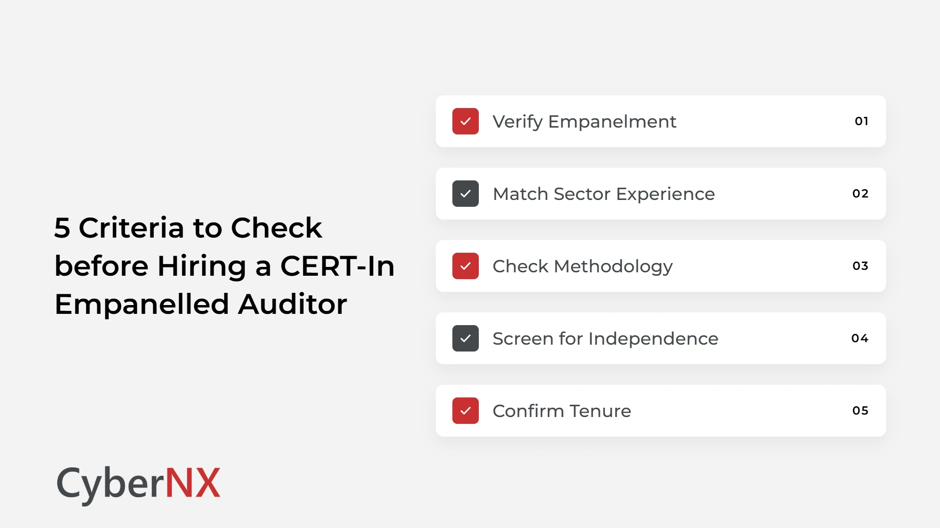 5 Criteria to Check before Hiring a CERT-In Empanelled Auditor